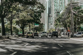cars on road  