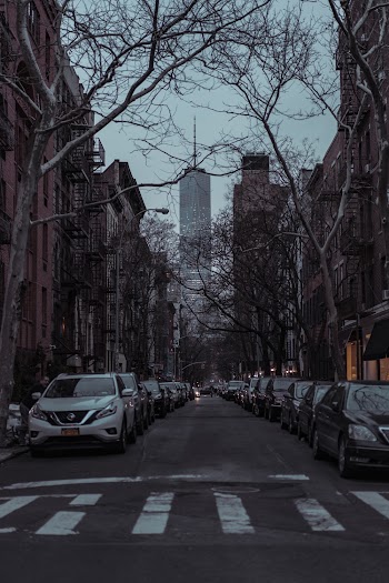 Cars Parked On Sides Of Road