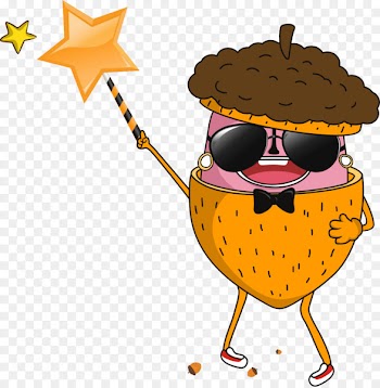 Cartoon Acorn Icon - h5 material Acorn Point Like 
