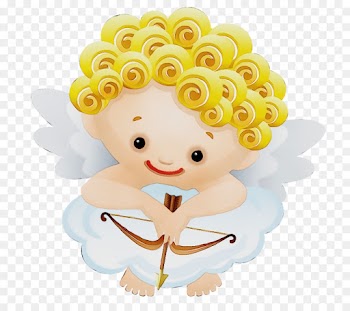 cartoon angel yellow cupid clip art