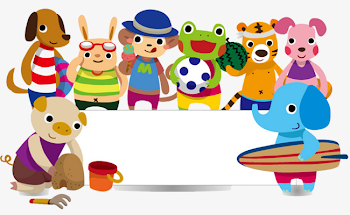 Cartoon Animal Farewell Party Border, Cartoon Clipart, Animal ...