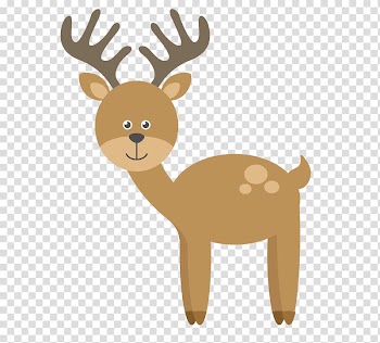 Cartoon Animal Illustration, Yellow Cartoon Small Animals Deer transparent background PNG clipart