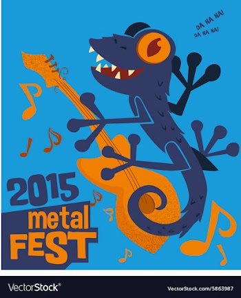 Cartoon animal music festival design vector image