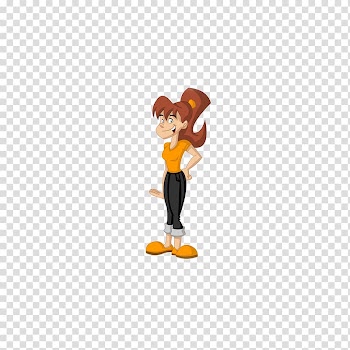 Cartoon Animation Anime, Anime lady welcome transparent background PNG clipart