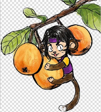 Cartoon Animation Illustration, Cartoon loquat monkey transparent background PNG clipart
