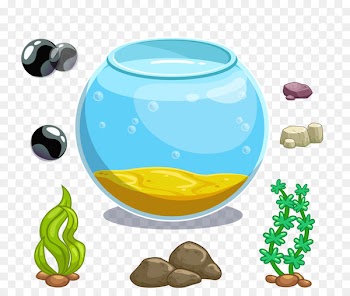 Cartoon Aquarium Icon - Cartoon fish tank 