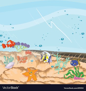 Cartoon aquarium vector image