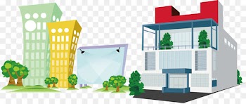 Cartoon Architecture - Company office building 