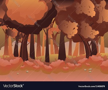 Cartoon Autumn Forest2 vector image
