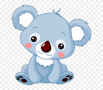 Cartoon Baby Koala Bear On A Transparent Background - Baby Koala Baby Blanket