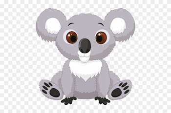 Cartoon Baby Koala Bear On A Transparent Background - Koala Cartoon Baby