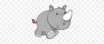 Cartoon Baby Rhino Cute Cartoon Charging Rhino Rhino - Baby Rhino Cartoon