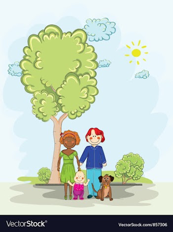 Cartoon background vector image