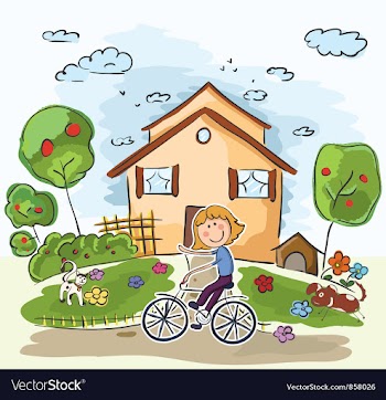 Cartoon background vector image