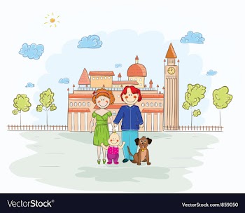 Cartoon background vector image