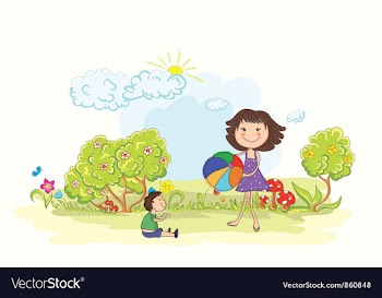 Cartoon background vector image