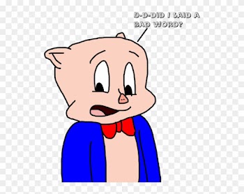 Cartoon Bad Words - Transparent Porky Pig