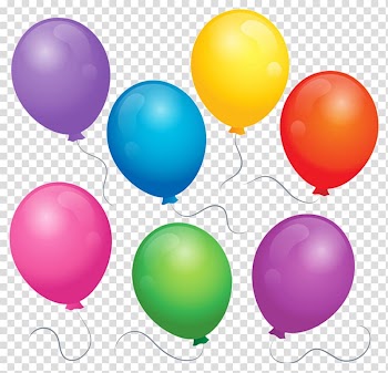 Cartoon Balloon Illustration, Colored balloons transparent background PNG clipart