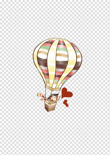 Cartoon Balloon Illustration, travel transparent background PNG clipart