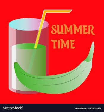 Cartoon banana icon with glass vector image