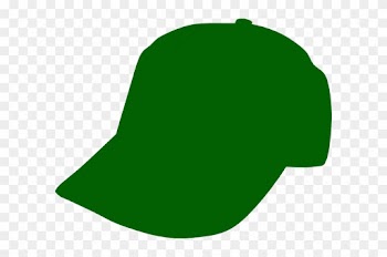 Cartoon Baseball Hat Clipart - Green Baseball Cap Clipart