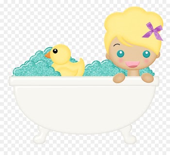 Cartoon, Bathing, Drawing, Rubber Ducky, Bathtub PNG
