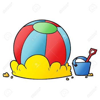 Cartoon Beach Ball And Bucket Royalty Free Cliparts, Vectors, And ...