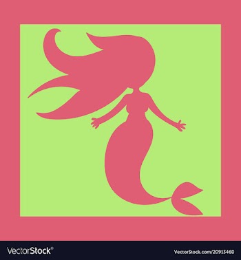 Cartoon beautiful little mermaid in a wreath sea vector image