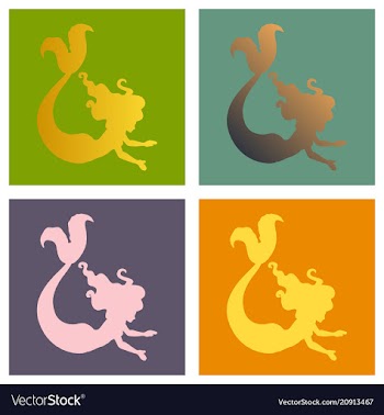 Cartoon beautiful little mermaid in a wreath sea vector image