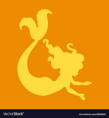 Cartoon beautiful little mermaid in a wreath sea vector image
