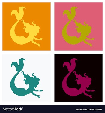 Cartoon beautiful little mermaid in a wreath sea vector image