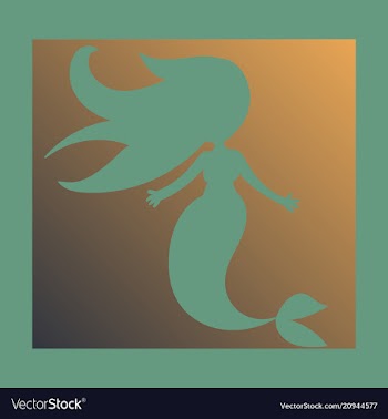 Cartoon beautiful little mermaid in a wreath sea vector image