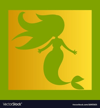 Cartoon beautiful little mermaid in a wreath sea vector image