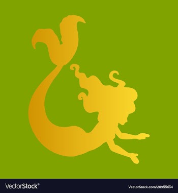 Cartoon beautiful little mermaid in a wreath sea vector image