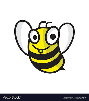 Cartoon bee logo design template honey logo vector image