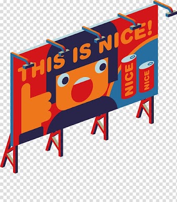 Cartoon Billboard Web banner Illustration, Billboard transparent background PNG clipart