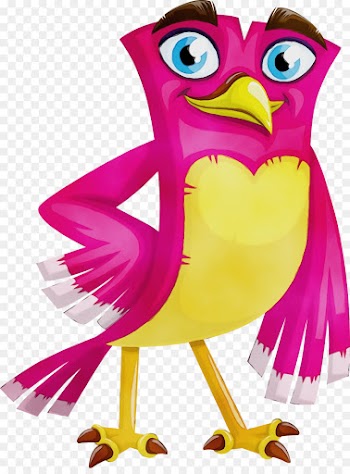 cartoon bird pink clip art owl