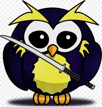 cartoon bird yellow clip art owl