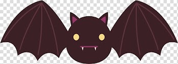 Cartoon black bats transparent background PNG clipart