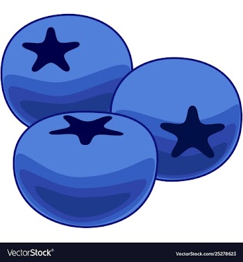 Cartoon blueberry bunch vector image