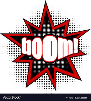 Cartoon boom vector image
