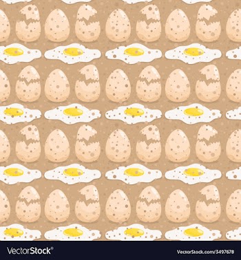 Cartoon broken and fried egg vector image