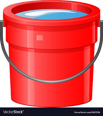 Cartoon bucket vector image