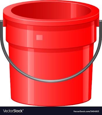 Cartoon bucket vector image