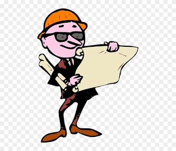 Cartoon Building, House, Computer, People, Man, Cartoon - Engineer Clipart Png