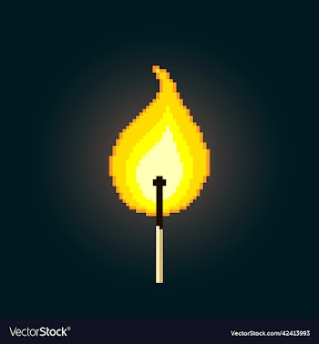 cartoon burning match