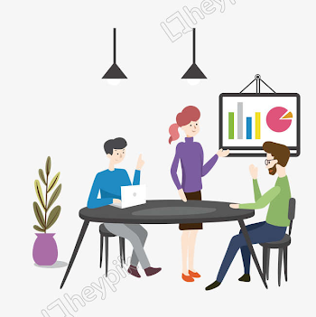 Cartoon business people discussing project image - PNG Clip art ...