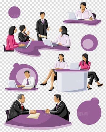 , Cartoon business people material transparent background PNG clipart