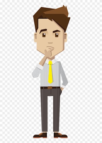 Cartoon Businessman Thinking - Thinking Business Man Png