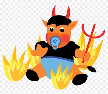 Cartoon Campfire Pictures 14, - Devil Baby Throw Blanket
